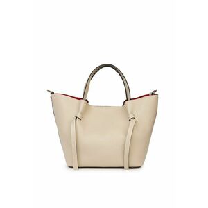 Geanta shopper din piele naturala Veronica - Crem imagine