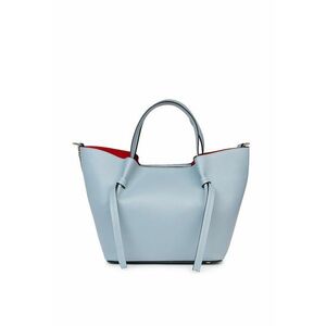 Geanta shopper din piele naturala Veronica - Albastru deschis imagine