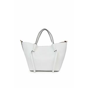 Geanta shopper din piele naturala Veronica - Alb imagine