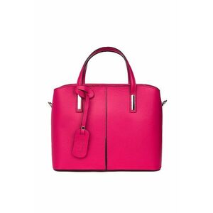Geanta dama din piele naturala Gianna gri - Fucsia imagine