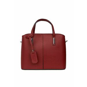 Geanta dama din piele naturala Gianna gri - Visiniu imagine