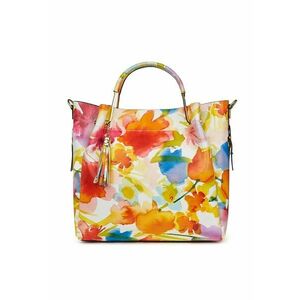 Geanta dama din piele naturala Fabiana cu model floral FF1 - Flori imagine