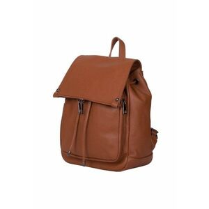 Rucsac piele naturala Jimmy verde - Coniac imagine