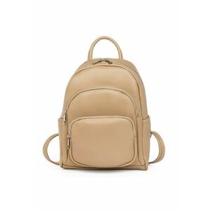 Rucsac din piele naturala Alghero verde - Bej imagine