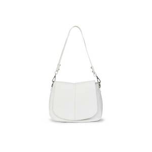 Geanta din piele naturala Roberta - Alb imagine