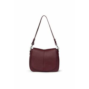 Geanta din piele naturala Roberta - Visiniu imagine