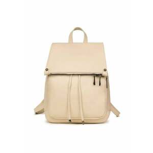 Rucsac piele naturala Jimmy maro - Crem imagine