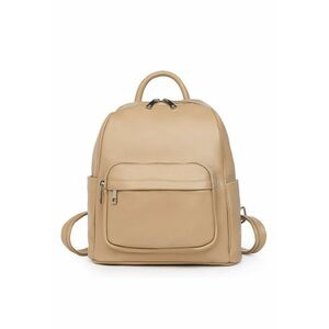 Rucsac din piele naturala - Vicenzo - 28x25x12cm - Bej imagine