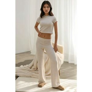 Pantaloni dama - tricot - Bej Natural - imagine
