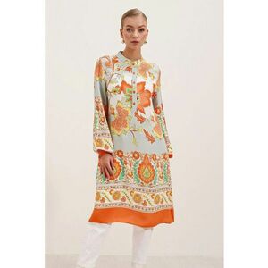 Rochie Midi - HiCCUP - model BDART - tangerine - viscoza imagine