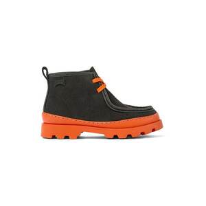 Ghete chukka de piele Brutus 50339 - Portocaliu/Gri inchis imagine