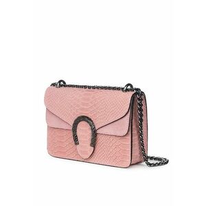 Poseta dama din piele naturala Diane roz - 15x20cm imagine