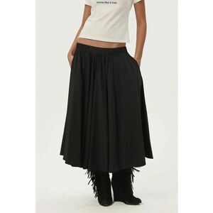 Fusta maxi dama - textil - negru imagine