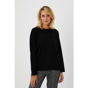 Hanorac negru - cu cristale - 86764 - Negru imagine