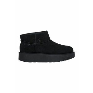 Ghete din piele intoarsa cu talpa plata Hero - Negru imagine
