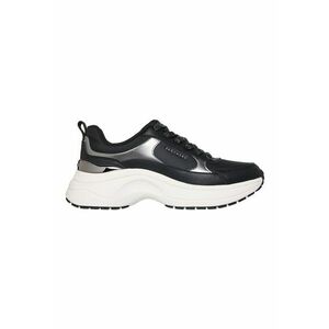 Pantofi sport demi-wedge cu garnituri cu aspect metalizat Hazel 2 - Negru/Argintiu imagine