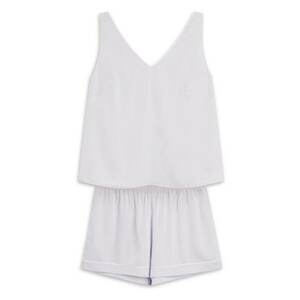 Pijama dama Ryann - albastru deschis - satin - set cu pantaloni scurti imagine