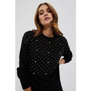 Pulover negru cu perle - Negru imagine