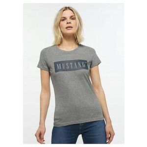 Tricou Dama - Model Alina C Logo Tee - Croiala Clasica Regular Fit - 100% Bumbac - Moale Si Comod - Cu Imprimeu Logo - Bun Pentru Fiecare Zi Si Tinute Casual - Marimea XL - Gri imagine