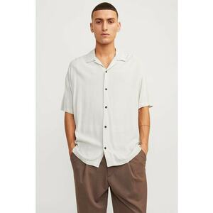 Camasa relaxed fit cu guler clasic - Alb murdar imagine