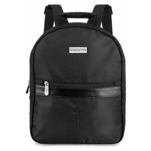 Rucsac dama - ® - Negru - Urban - Casual - Inchidere cu fermoar - Impermeabil - Bretele reglabile - Usor - Spatios - Nylon/Poliester - 31x25x10 cm - VILLA ECO - ZG624 imagine