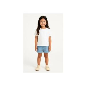Tricou uni cu decolteu la baza gatului - Alb imagine