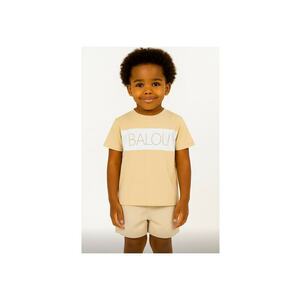 Tricou cu imprimeu logo - Maro camel imagine
