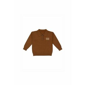 Pulover polo cu logo - Maro imagine