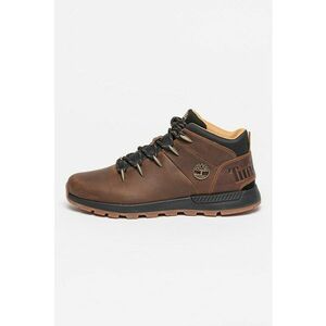 Pantofi sport de piele si material textil Sprint Trekker - Maro inchis/Negru imagine