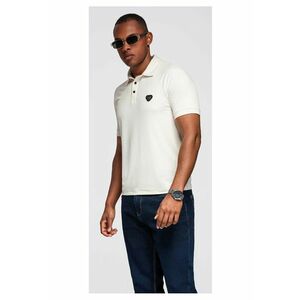 Tricou polo elegant din tesatura elastica OM-POSS-0150 - Alb murdar imagine