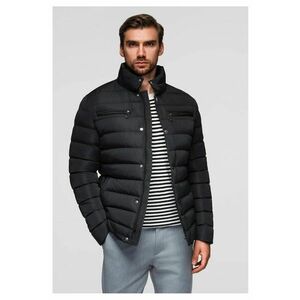 Jacheta matlasata cu guler inalt si fermoare pe piept imagine