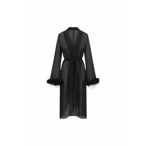 Rochie petrecuta cu garnituri din pene de strut - Negru imagine