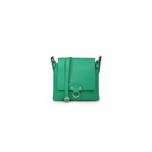 Geanta dama piele - Cami - verde smarald - 26 x 3 x 23 cm imagine