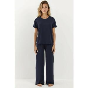 Set pijamale dama Relax Fit - moale - bleumarin - jerseu imagine