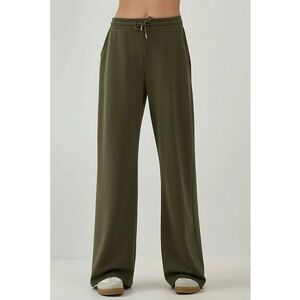 Pantaloni de trening - croi larg - talie inalta - modal - Kaki imagine