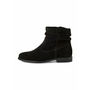 Ghete de piele intoarsa cu talpa joasa - Negru imagine