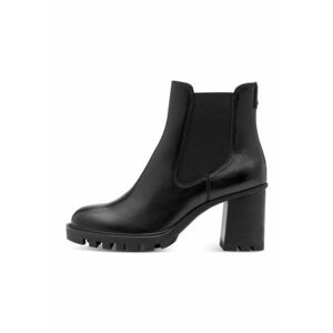 Botine Chelsea de piele si piele ecologica - Negru imagine