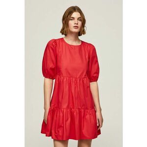 Rochie mini lejera cu decupaj pe spate Bella - Rosu imagine