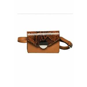 Geanta dama piele - Cora - coniac - 22x10x15 cm imagine