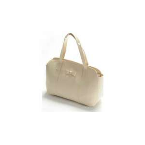 Geanta dama piele - Papion - mijlociu crem - 28x11x24 cm imagine