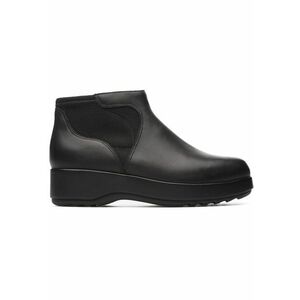 Ghete demi-wedge de piele Dessa - Negru imagine
