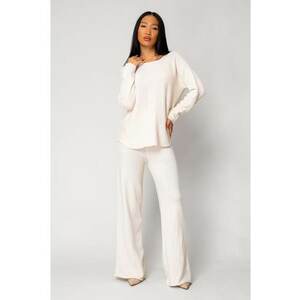 Set Vellera Pulover si Pantalon lung Cream 18303 - Bej imagine