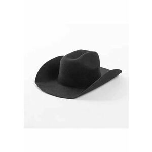 Palarie Fedora - neagra - din lana - stil cowboy - reglabila - Daria imagine