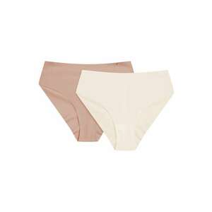 Chiloti cu talie ridicata Pepper set de 2 Roz murdar - crem - Multicolor imagine