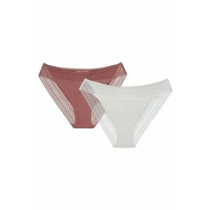 Chiloti figi dama - set de 2 perechi alb-roz Pakis - Roz imagine