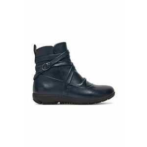 Botine dama - piele naturala - albastru imagine