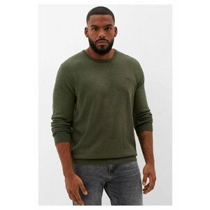 Big Sizes Pulover barbati big sizes - cu decolteu la baza gatului - Verde inchis imagine