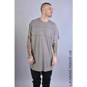 Tricou lung oversize din modal - Gri imagine