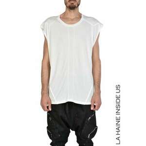 Maiou modal cu cusături în relief - Alb imagine