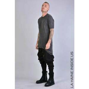 Tricou asimetric - Negru imagine